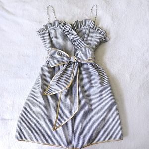 Thread Social Grey Gold Linen Dress.